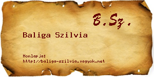 Baliga Szilvia névjegykártya